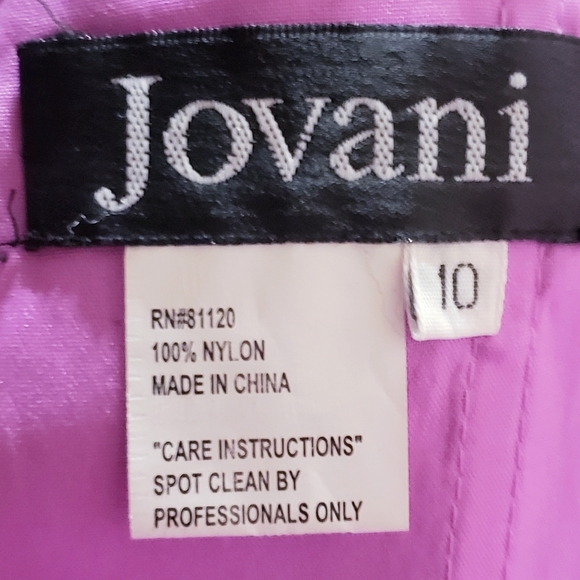 Jovani Women's Strapless Purple Gown - Picture 8 of 9